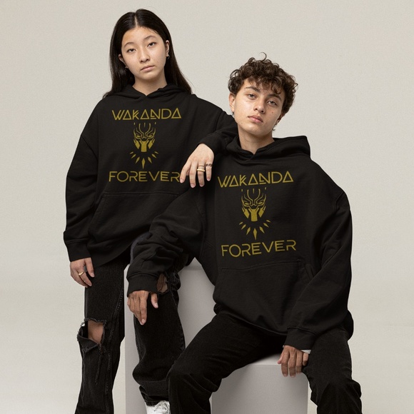 WAKANDA FOREVER GOLD: DESIGN; UNISEX CUSTOM HOODIE - Picture 3 of 3